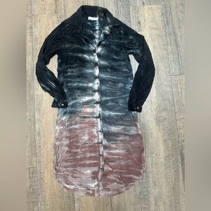 River + Sky Black and Brown tie die women’s dress